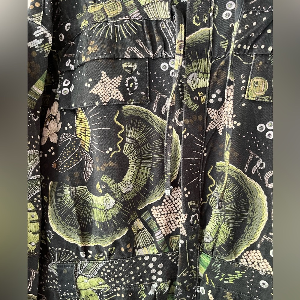 FARM Rio Black & Green Printed Long-Sleeve Jumpsuit - Picture 8 of 10